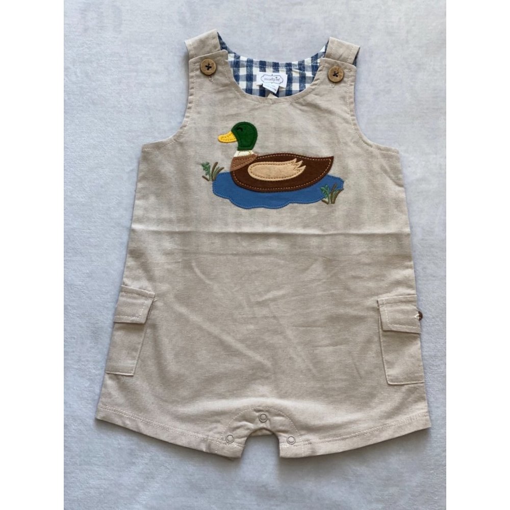 Mud Pie Mallard Duck Jon Jon romper 6-9m NWT - Picture 1 of 4